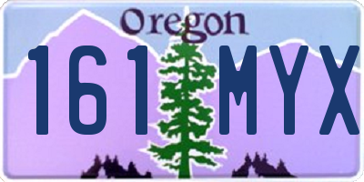 OR license plate 161MYX