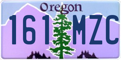 OR license plate 161MZC