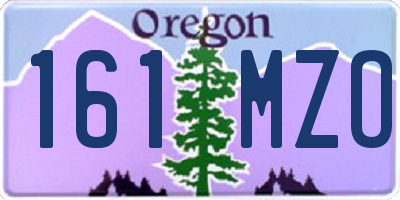 OR license plate 161MZO