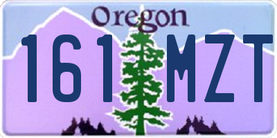 OR license plate 161MZT