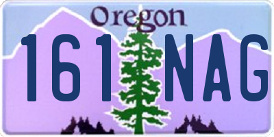 OR license plate 161NAG