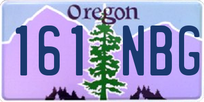 OR license plate 161NBG