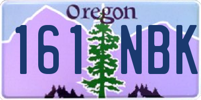 OR license plate 161NBK