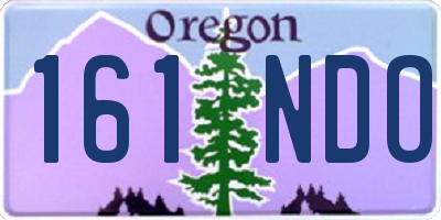 OR license plate 161NDO