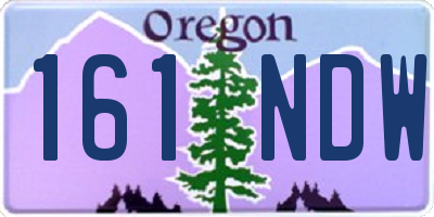 OR license plate 161NDW