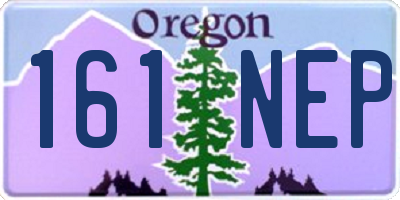 OR license plate 161NEP