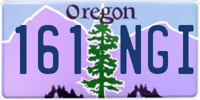OR license plate 161NGI