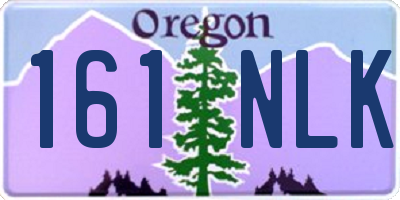 OR license plate 161NLK