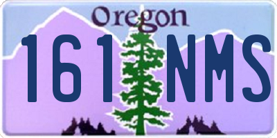 OR license plate 161NMS