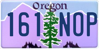 OR license plate 161NOP