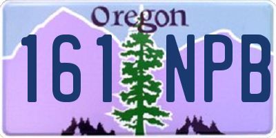 OR license plate 161NPB