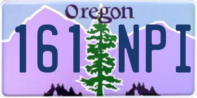 OR license plate 161NPI