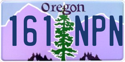 OR license plate 161NPN