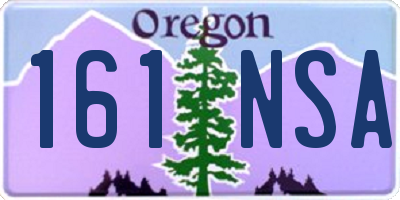 OR license plate 161NSA