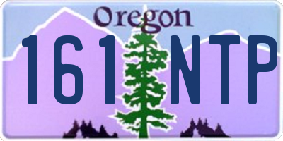 OR license plate 161NTP