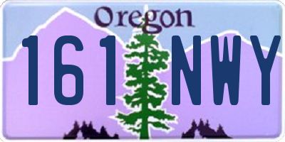 OR license plate 161NWY