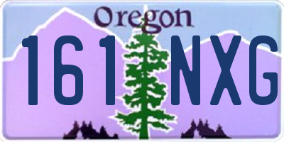 OR license plate 161NXG