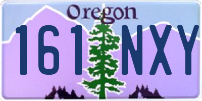 OR license plate 161NXY