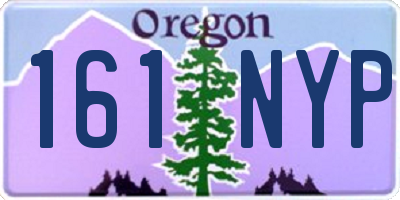 OR license plate 161NYP