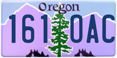 OR license plate 161OAC