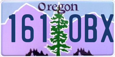 OR license plate 161OBX