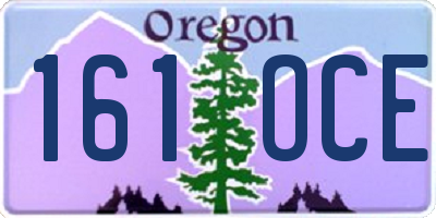OR license plate 161OCE