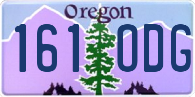 OR license plate 161ODG