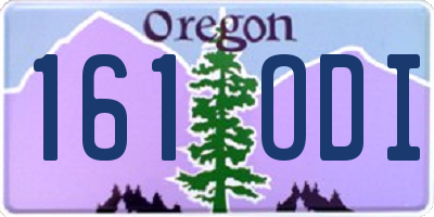 OR license plate 161ODI