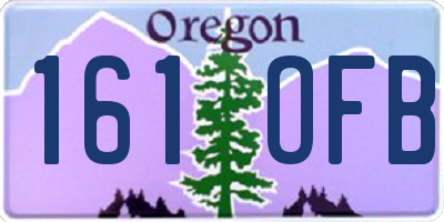 OR license plate 161OFB