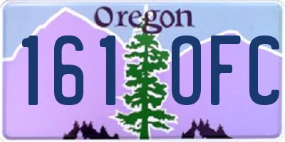 OR license plate 161OFC