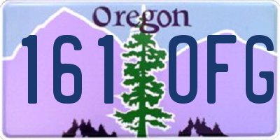 OR license plate 161OFG
