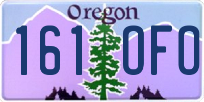 OR license plate 161OFO