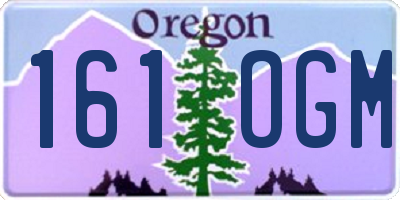 OR license plate 161OGM