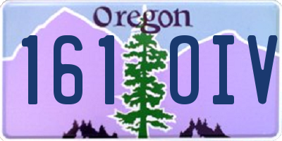 OR license plate 161OIV
