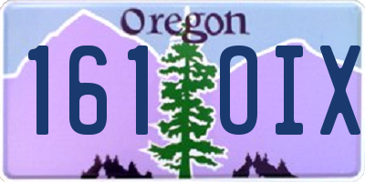 OR license plate 161OIX