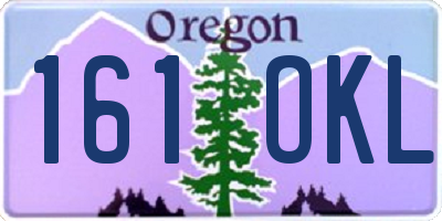 OR license plate 161OKL