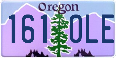 OR license plate 161OLE