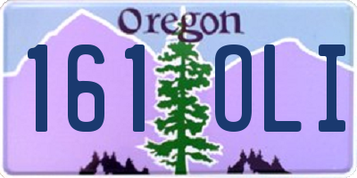 OR license plate 161OLI