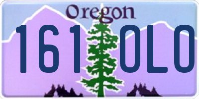 OR license plate 161OLO