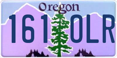 OR license plate 161OLR