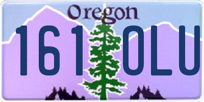 OR license plate 161OLU