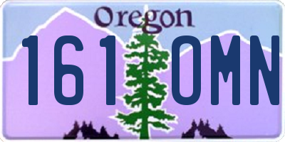 OR license plate 161OMN