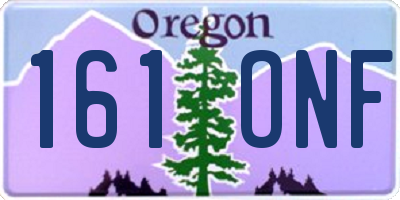OR license plate 161ONF