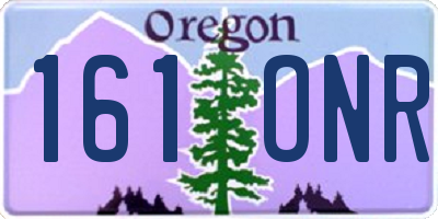 OR license plate 161ONR