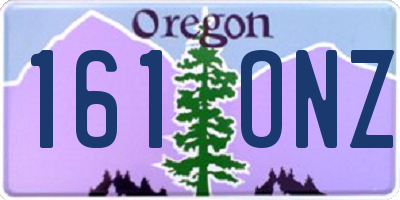 OR license plate 161ONZ