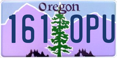 OR license plate 161OPU