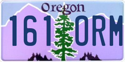 OR license plate 161ORM