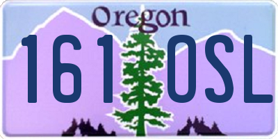 OR license plate 161OSL