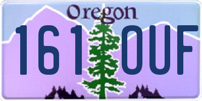 OR license plate 161OUF