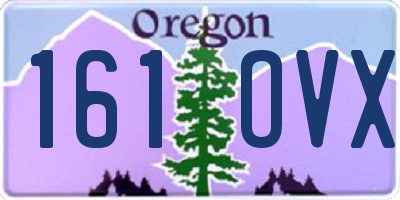 OR license plate 161OVX